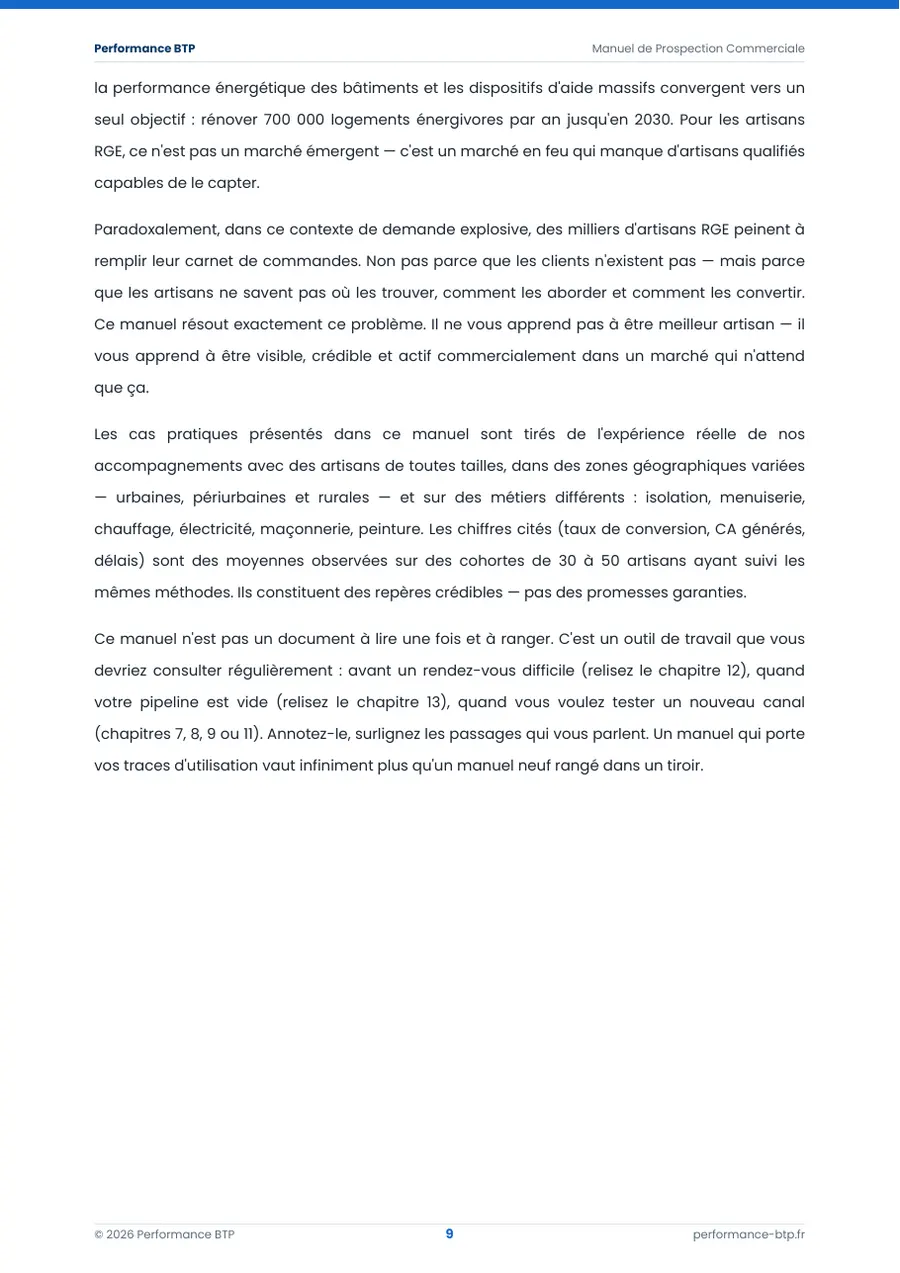 Page 10 de l’extrait du manuel Manuel de Prospection Commerciale