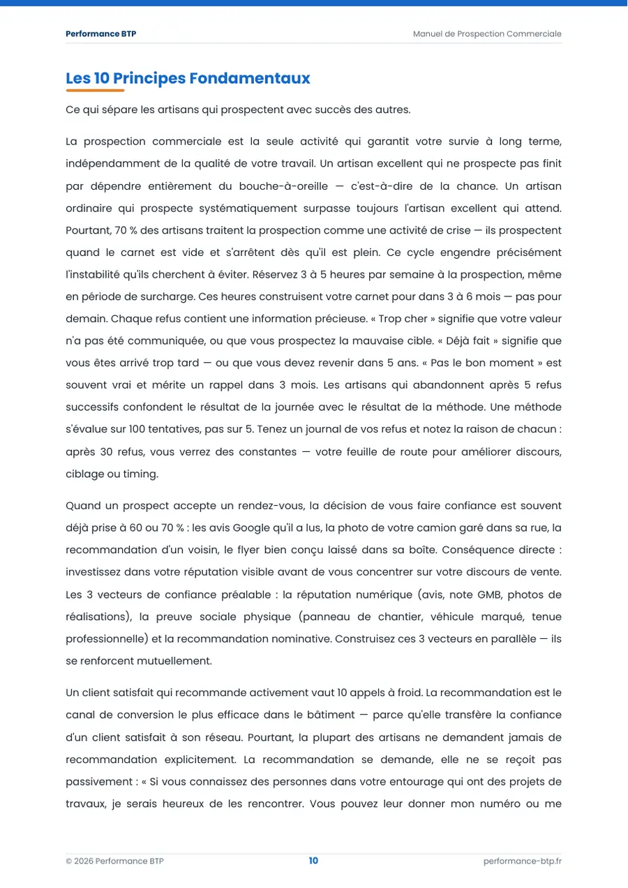 Page 11 de l’extrait du manuel Manuel de Prospection Commerciale